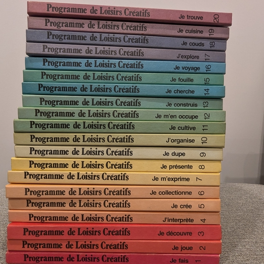 Vintage Programe de Loisirs Creatif Complete 20-Book Series French Activity Book